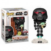 POP Star Wars Dark Trooper with Grogu #488