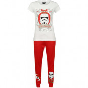 Star Wars - Anime Pyjamas - X-Mas Trooper - S L - för Dam - vit/röd