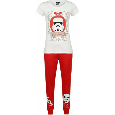 Star Wars - Anime Pyjamas - X-Mas Trooper - S L - för Dam - vit/röd