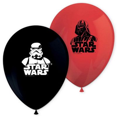 Star Wars Ballonger Svart&Röd 8-pack
