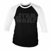 Star Wars Black Logo Baseball 3/4 Sleeve Tee, Long Sleeve T-Shirt