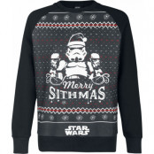 Star Wars Christmas Jumper - Merry Sithmas - S L - för Herr - flerfärgad