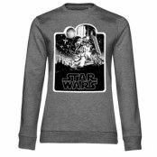 Star Wars Deathstar Poster Girly Sweatshirt, Sweatshirt