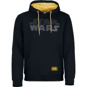 Star Wars - Disney Luvtröja - A long Time ago in a Galaxy far away... - S XXL - för Herr - svart/gul