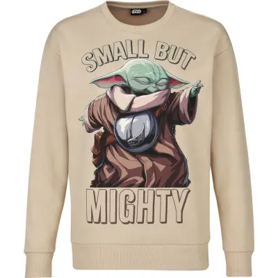 Star Wars - Disney Sweatshirt - The Mandalorian - Grogu - Small But Mighty - Grogu - XS XXL - för Dam - beige
