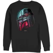 Star Wars - Disney Sweatshirt - The Mandalorian - Helmet Explanation - M 3XL - för Herr - svart