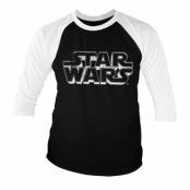 Star Wars Distressed Logo Baseball 3/4 Sleeve Tee, Long Sleeve T-Shirt