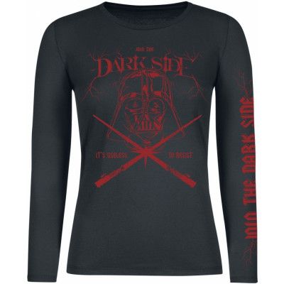 Star Wars - Disney Långärmad tröja - Dark Side - L XXL - för Dam - svart