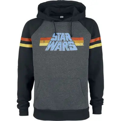 Star Wars Luvtröja - 77 - S 3XL - för Herr - mörkgråmelerad/svart