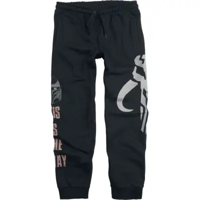 Star Wars Träningsbyxor - The Mandalorian - Where I Go, He Goes - M XXL - för Herr - svart
