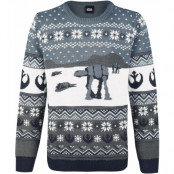 Star Wars Christmas jumper - AT-AT - S 4XL - för Herr - flerfärgad