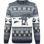 Star Wars - Disney Christmas jumper - AT-AT - S 5XL - för Herr - flerfärgad