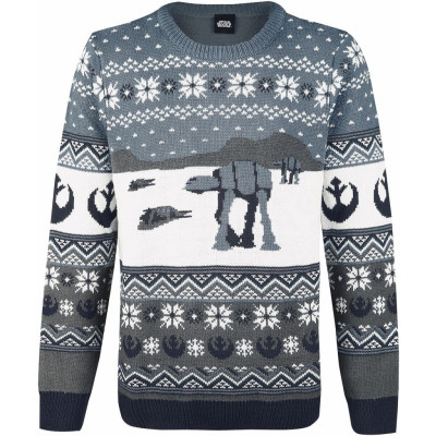 Star Wars - Disney Christmas jumper - AT-AT - S 5XL - för Herr - flerfärgad