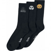 Star Wars - Disney Strumpor - Darth Vader - Stormtrooper - C3PO - EU 39-42 - för  flerfärgad