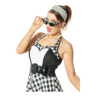 60-tals Kit Svart/Vit - One size