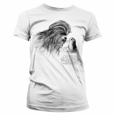 Star Wars Chewbacca&Porg Dam T-shirt XXL