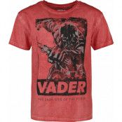 Star Wars - Disney T-shirt - Darth Vader - S 3XL - för Herr - röd