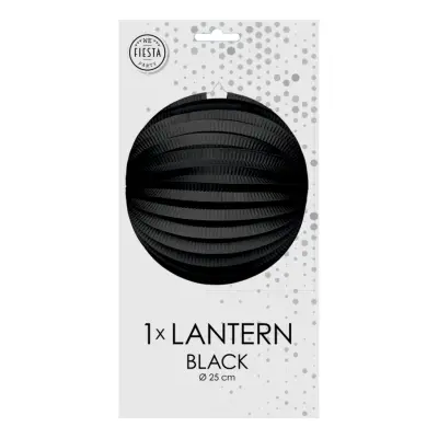 Papperslykta Rund Svart