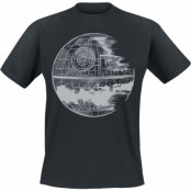 Star Wars T-shirt - Episode 4 - A New Hope - Death Star - S XXL - för Herr - svart