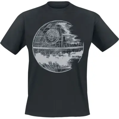 Star Wars T-shirt - Episode 4 - A New Hope - Death Star - S XXL - för Herr - svart