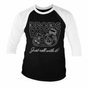 Droids - Just Roll With It Baseball 3/4 Sleeve Tee, Long Sleeve T-Shirt