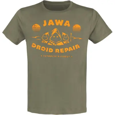 Star Wars T-shirt - Jawa Droid Repair - S XXL - för Herr - khaki