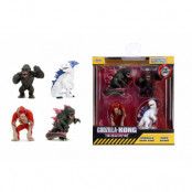 Godzilla x Kong Metallfigurer 4-Pack 2.5"