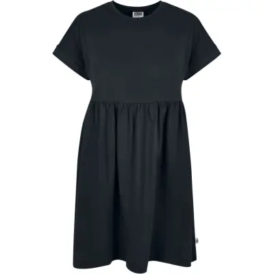 Urban Classics Kort klänning - Ladies Organic Empire Valance Tee Dress - S 4XL - för Dam - svart