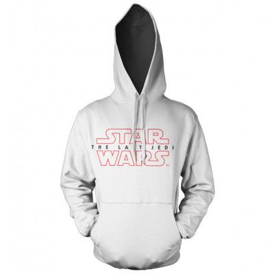 Star Wars The Last Jedi Logo Vit Hoodie XXL