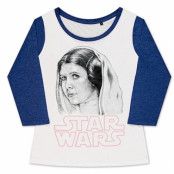 Star Wars - Princess Leia Girly Baseball Tee, Long Sleeve T-Shirt