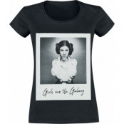 Star Wars T-shirt - Leia - Girls Run The Galaxy - S XXL - för Dam - svart