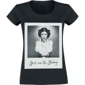 Star Wars - Disney T-shirt - Leia - Girls Run The Galaxy - M XXL - för Dam - svart