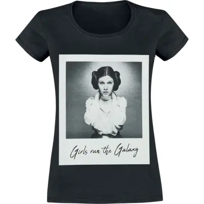 Star Wars - Disney T-shirt - Leia - Girls Run The Galaxy - M XXL - för Dam - svart
