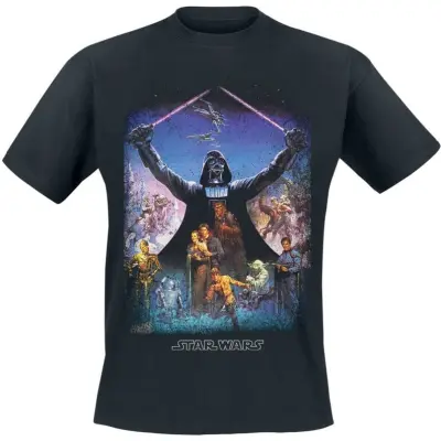 Star Wars - Disney T-shirt - Darth Vader - Light Saber Poster - S XL - för Herr - svart