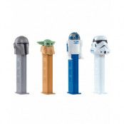 12 St Star Wars Mandalorian Pez-Hållare med 2 st Pez Paket - Hela Lådan