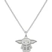 Star Wars - Disney Halsband - The Mandalorian - Grogu - för Dam - silverfärgad