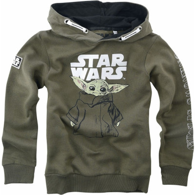 Star Wars - Disney Luvtröja - Barn - The Mandalorian - Grogu - Sketch - 116 164 - för barn - khaki