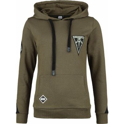 Star Wars - Disney Luvtröja - The Mandalorian - Bounty Hunter - S XXL - för Dam - grön/svart