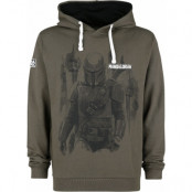 Star Wars Luvtröja - The Mandalorian - Bounty Hunter - S XXL - för Herr - khaki