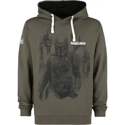 Star Wars - Disney Luvtröja - The Mandalorian - Bounty Hunter - S XXL - för Herr - khaki