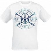 Star Wars - Disney T-shirt - The Mandalorian - Bounty Hunter Warrior - S 5XL - för Herr - vit