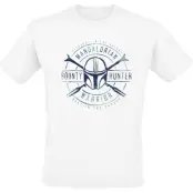 Star Wars - Disney T-shirt - The Mandalorian - Bounty Hunter Warrior - S 4XL - för Herr - vit
