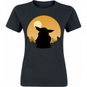 Star Wars T-shirt - The Mandalorian - Grogu Sundown - S XXL - för Dam - svart