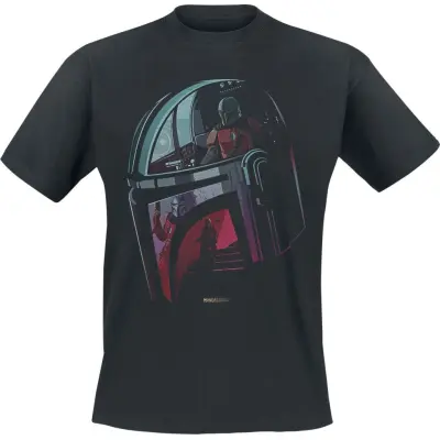 Star Wars - Disney T-shirt - The Mandalorian - Helmet - S M - för Herr - svart