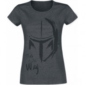 Star Wars T-shirt - The Mandalorian - This Is The Way - S XXL - för Dam - grafit