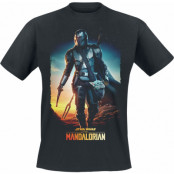 Star Wars T-shirt - The Mandalorian - Through the Galaxy - S XXL - för Herr - svart