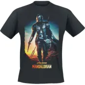 Star Wars T-shirt - The Mandalorian - Through the Galaxy - S XXL - för Herr - svart