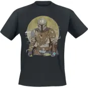 Star Wars T-shirt - The Mandalorian - Vintage - M XXL - för Herr - svart