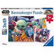 Star Wars The Mandalorian - Grogu Moments Jigsaw Puzzles 3-Pack