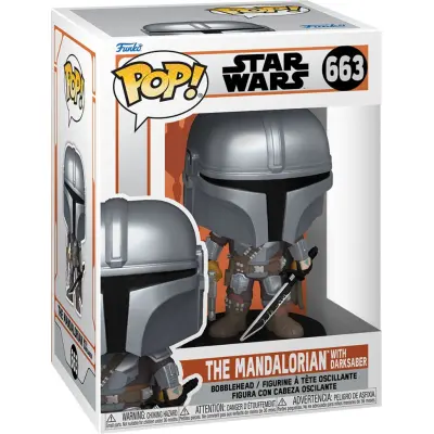 Star Wars - The Mandalorian with Darksaber vinylfigur nr 663 - Funko Pop! - Funko Shop Europe
